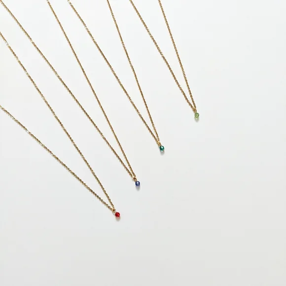 Emerald May Birthstone Gold-plated Choker Necklace - Picture 8 of 8